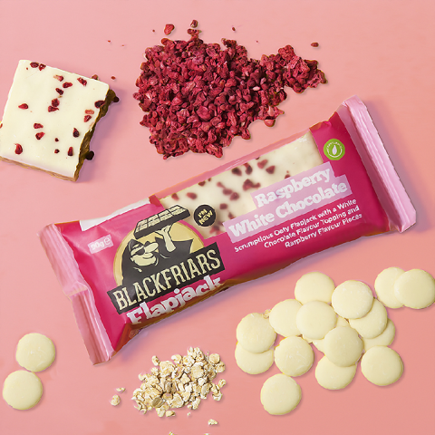 BLACKFRIARS FLAPJACK 90 GR RASPBERRY WHITE CHOCO