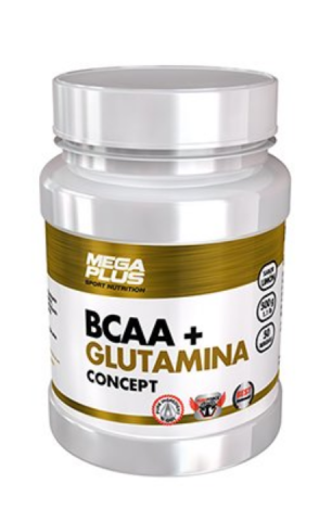 MEGAPLUS CONCEPT BCAA + GLUTAMINA 500 GR. PIÑA