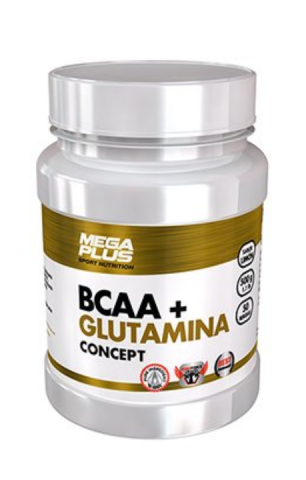 MEGAPLUS CONCEPT BCAA + GLUTAMINA 500 GR. TROPICAL