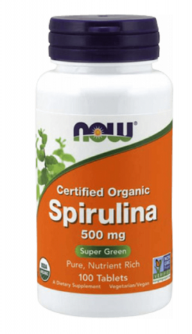 NOW SPIRULINA CERTIFIED 500mg 100 TABS