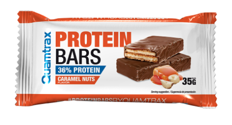 QUAMTRAX PROTEIN BARS 35 G CARAMELO CON NUECES