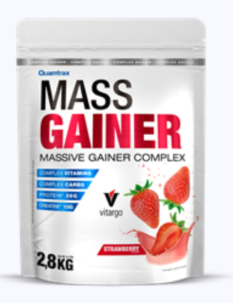 QUAMTRAX MASS GAINER 2.8 KG FRESA