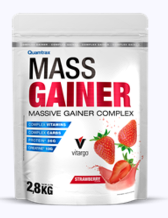 QUAMTRAX MASS GAINER 2.8 KG FRESA PLATANO