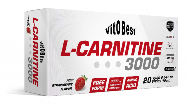 VIT.O.BEST L- CARNITINE 3000 - 20 VIALES- FRESA