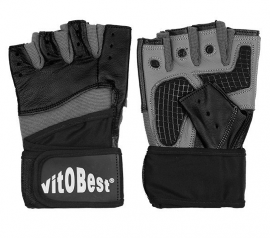 VIT.O.BEST GUANTES CON MUÑEQUERA CUERO XL