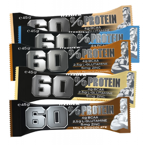 WEIDER 60% PROTEIN BAR 45G CACAHUETE SALADO