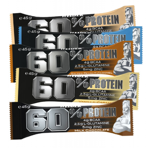 WEIDER 60% PROTEIN BAR 45G COCO