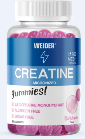 WEIDER CREATINE 200MESH 66 GUMMIES BUBBLEGUM
